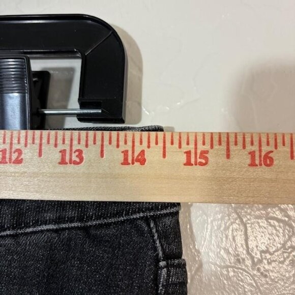 Judy Blue Denim Skirt Womens Small Black Wash Raw Frayed Hem Stretch JB2811 - Picture 6 of 7